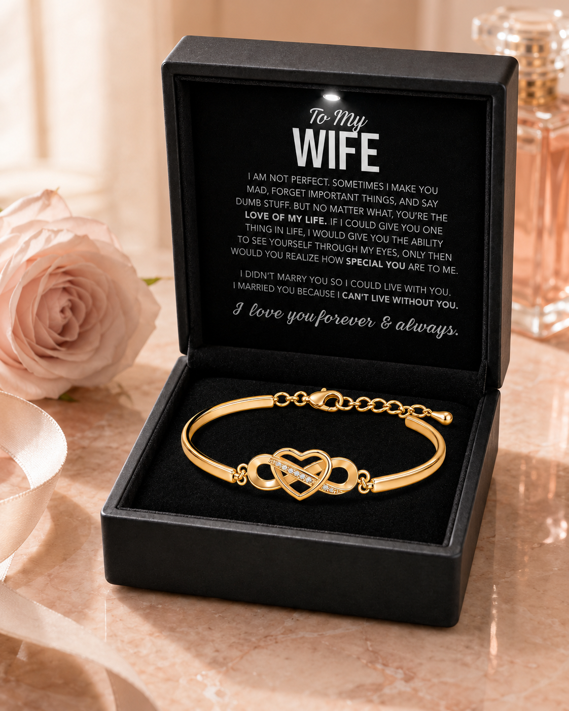 To My Wife - Endless Heart Bracelet