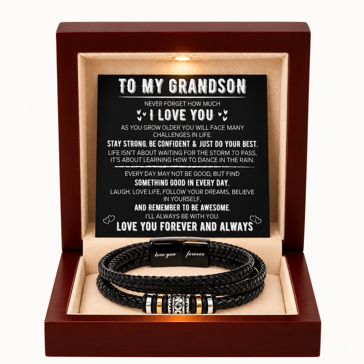 To My Grandson - Love You Forever Bracelet