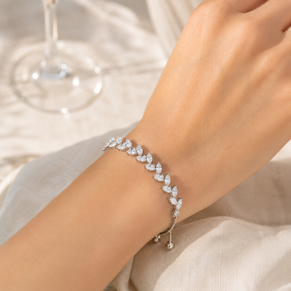 Radiant Leaf Tennis Bracelet