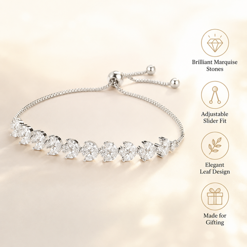 Radiant Leaf Tennis Bracelet