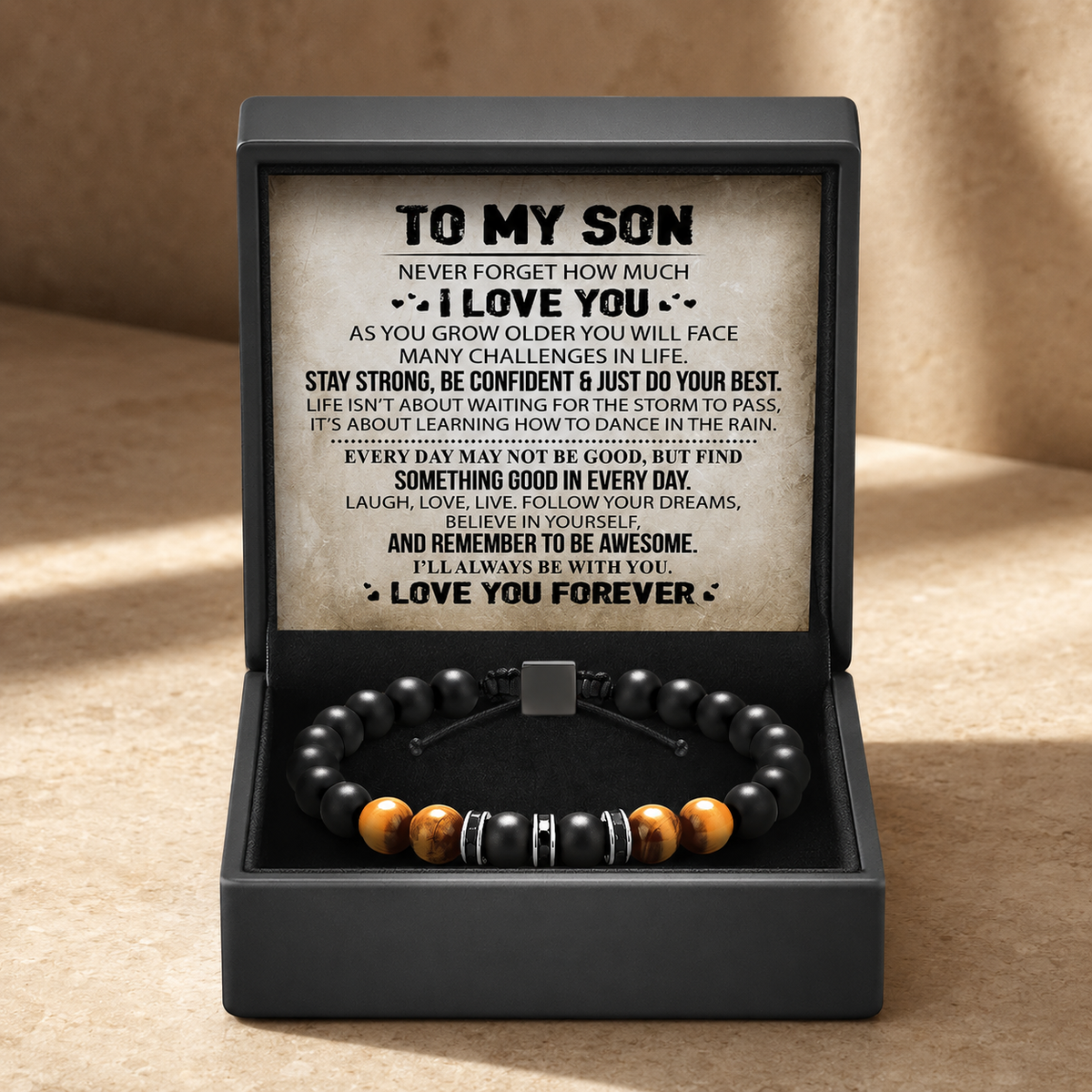 To My Son - Strength & Protection Bracelet