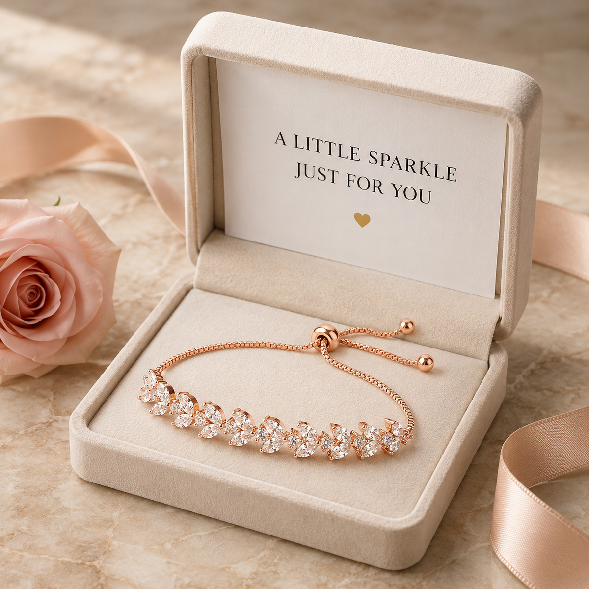 Radiant Leaf Tennis Bracelet