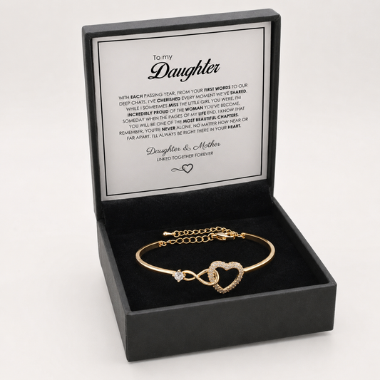 To My Daughter Always Connected Bracelet