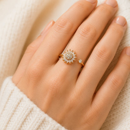 To My Daughter - Sunshine Bloom Ring Set