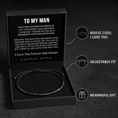 To My Man - Secret Love Morse Bracelet