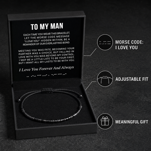 To My Man - Secret Love Morse Bracelet