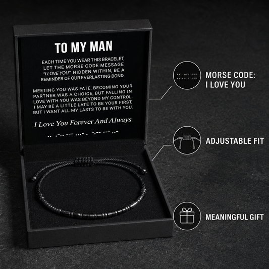 To My Man - Secret Love Morse Bracelet