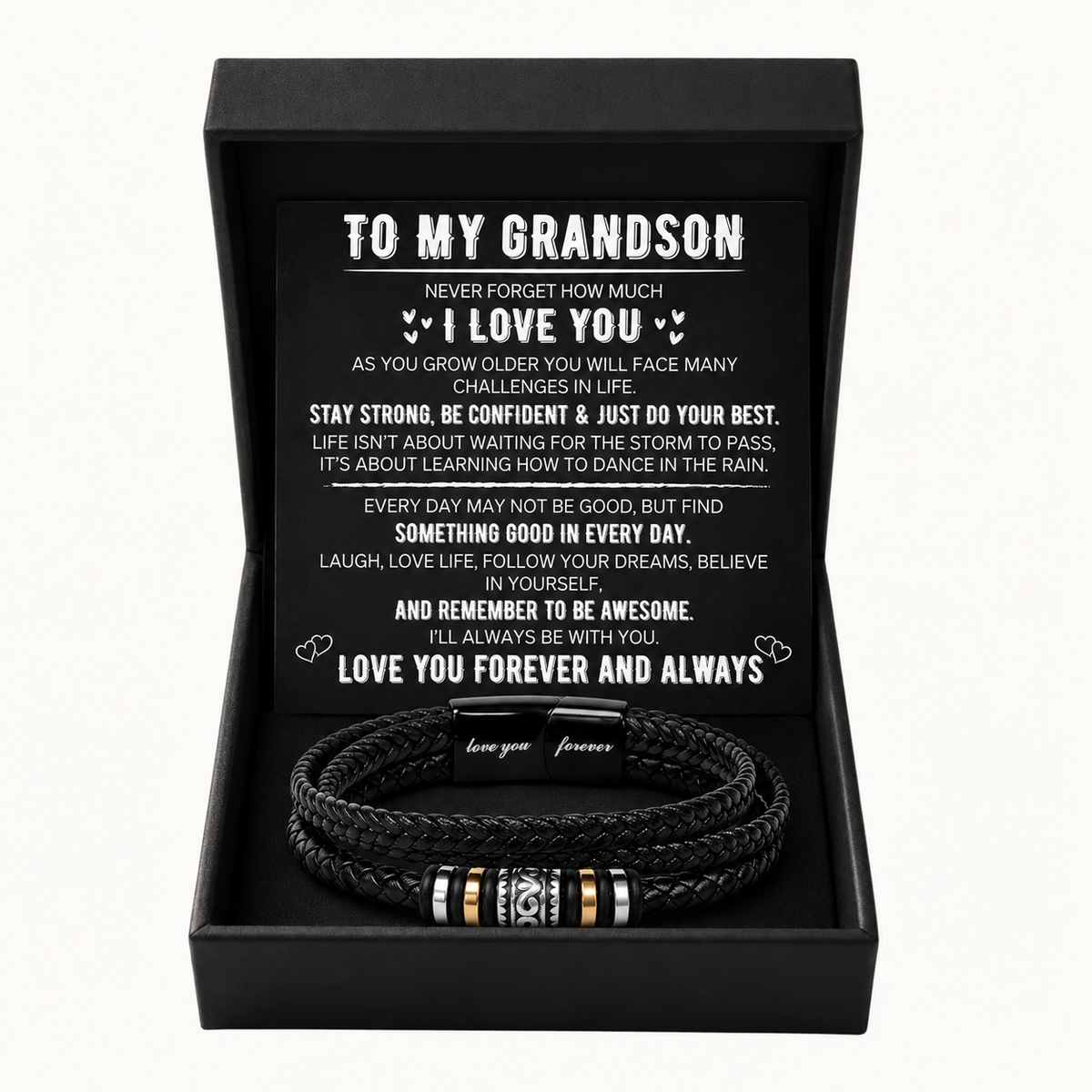 To My Grandson - Love You Forever Bracelet