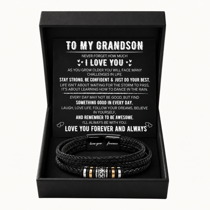 To My Grandson - Love You Forever Bracelet