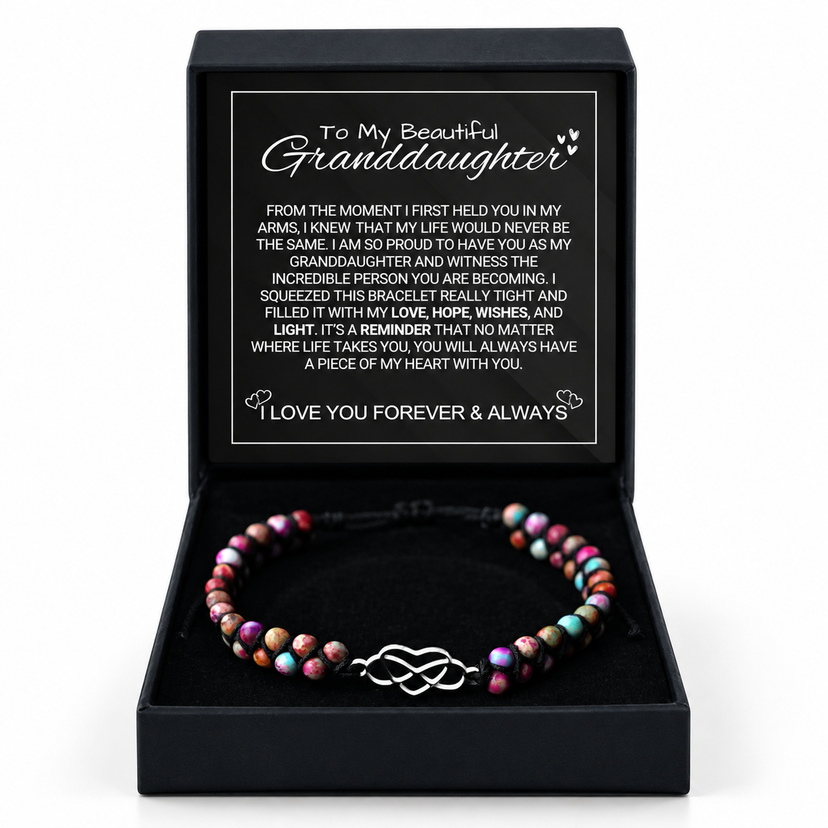 To My Granddaughter - Forever in My Heart Bracelet