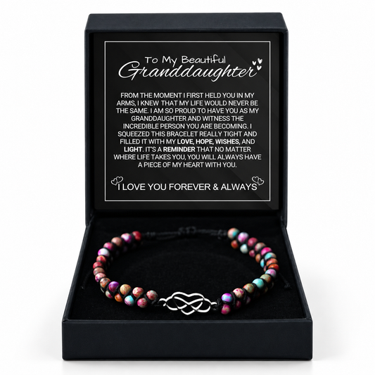 To My Granddaughter - Forever in My Heart Bracelet