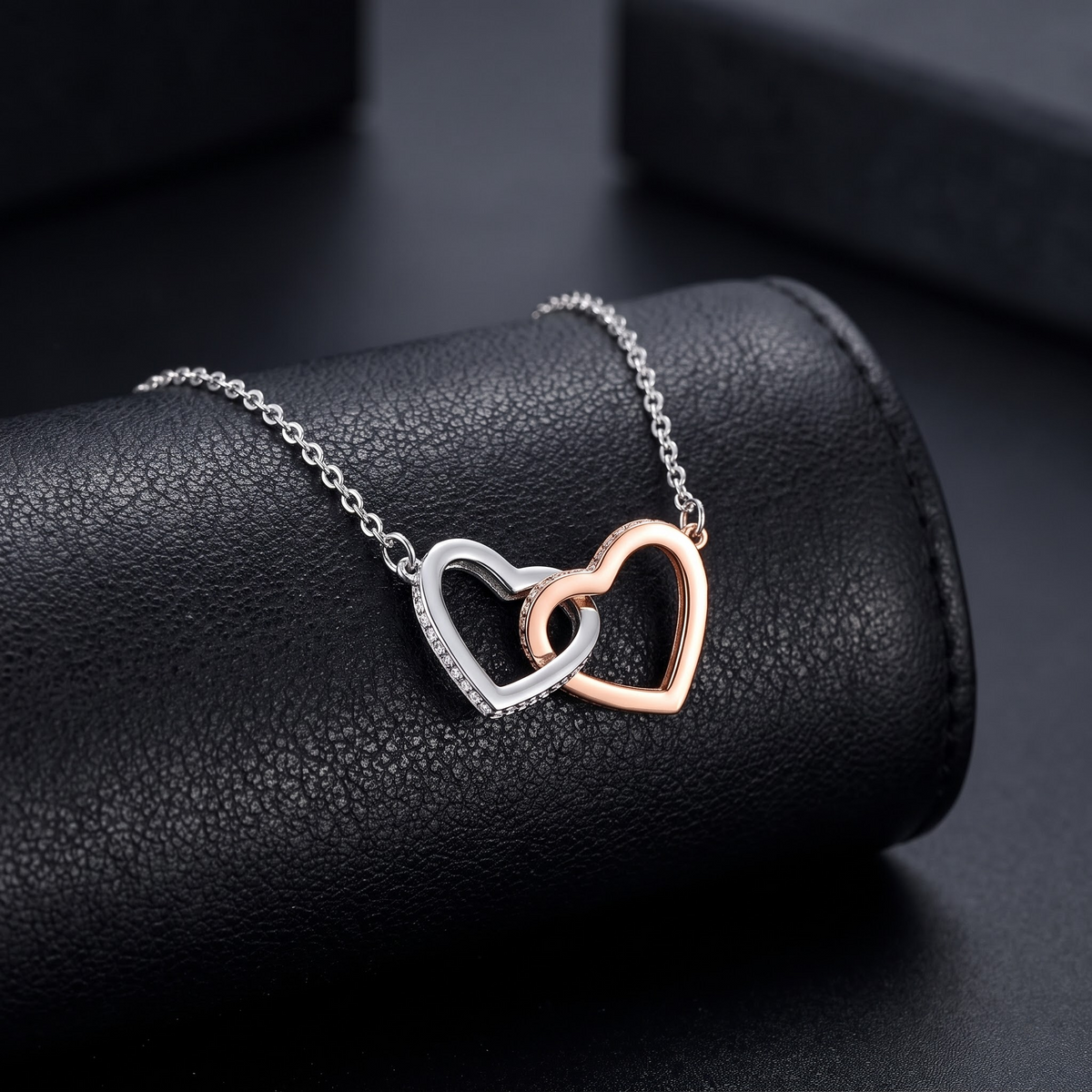 To My Beautiful Daughter - Interlocking Hearts Necklace