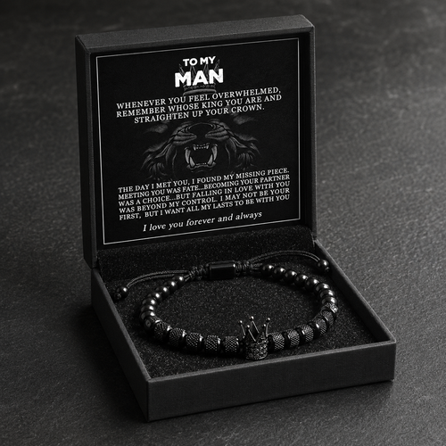 “To My King – Wear Your Crown” Bracelet Gift Set