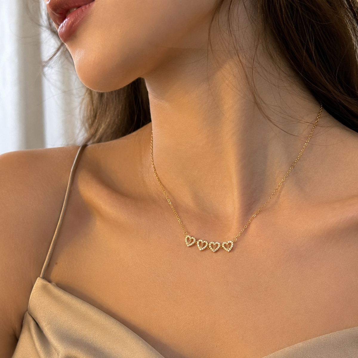 Lucky Hearts Clover Necklace