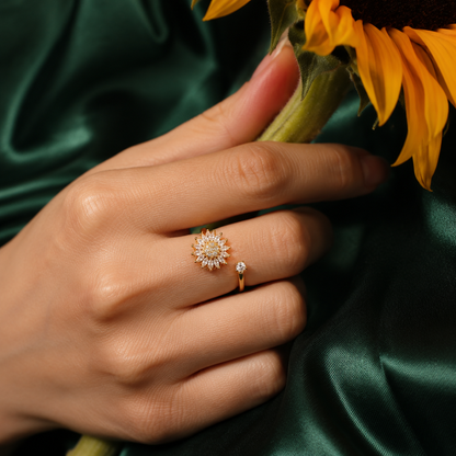 To My Daughter - Sunshine Bloom Ring Set