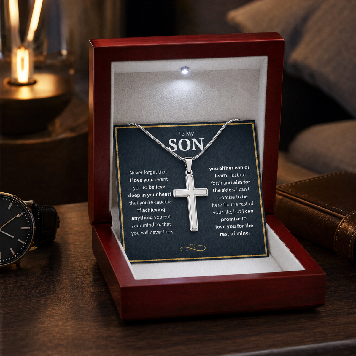 To My Son - Legacy Cross Necklace Set