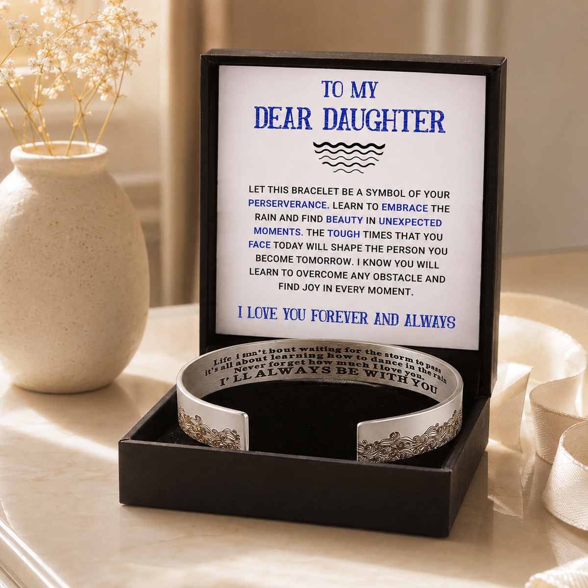 To My Daughter - Embrace Every Storm Bracelet